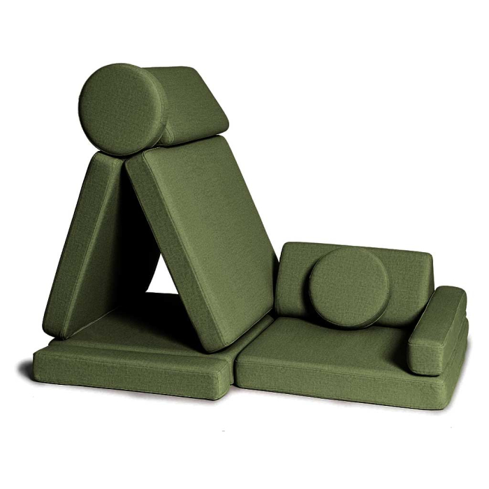 Stilvolle Kindersofa in Flaschengrün – skandinavisches Design
